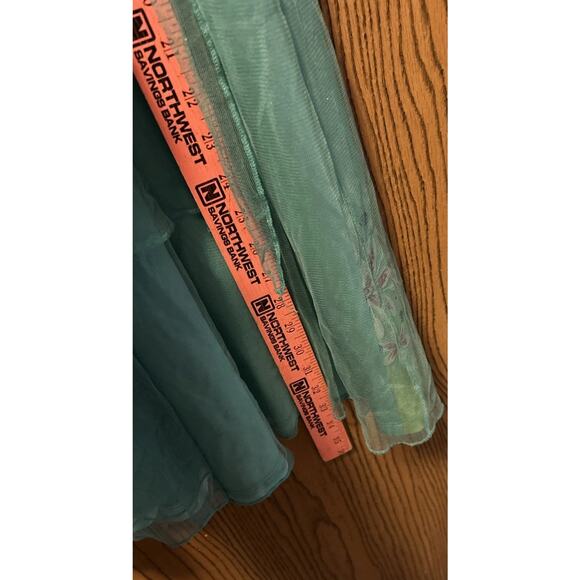 Disney Frozen Elsa Dress Girl’s M Teal Aqua Princess Costume Nightgown Sleepwear - Picture 6 of 6